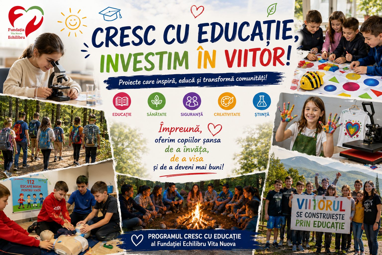 CRESC CU EDUCAȚIE – PROIECTE CARE TRANSFORMĂ COMUNITĂȚI PRIN EDUCAȚIE, CREATIVITATE ȘI IMPLICARE