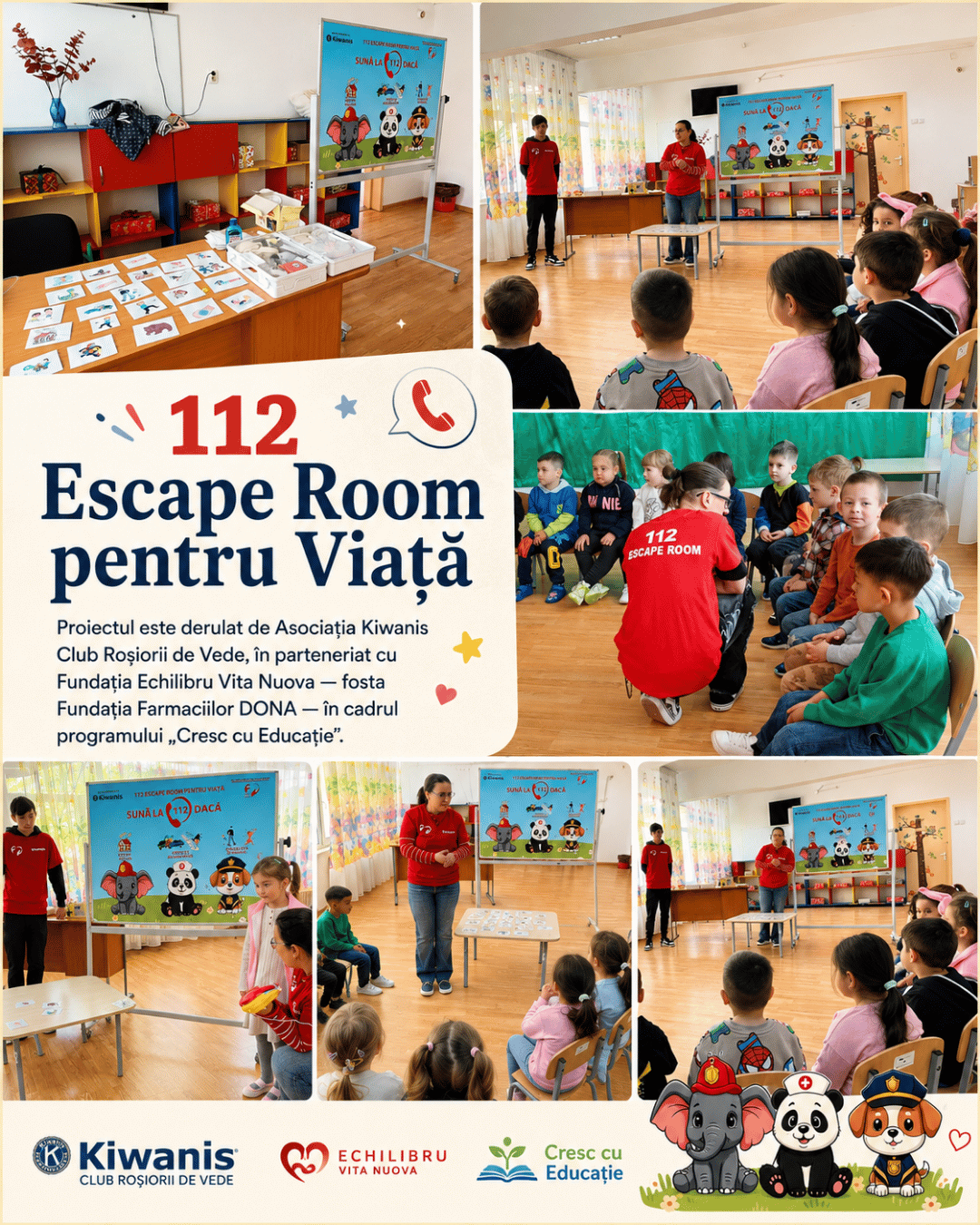 112 Escape Room pentru Viață - educație pentru siguranță