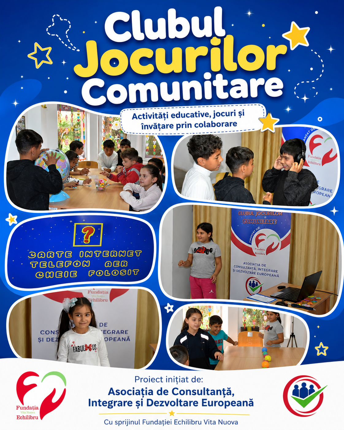 Clubul Jocurilor Comunitare - activități educaționale prin joc