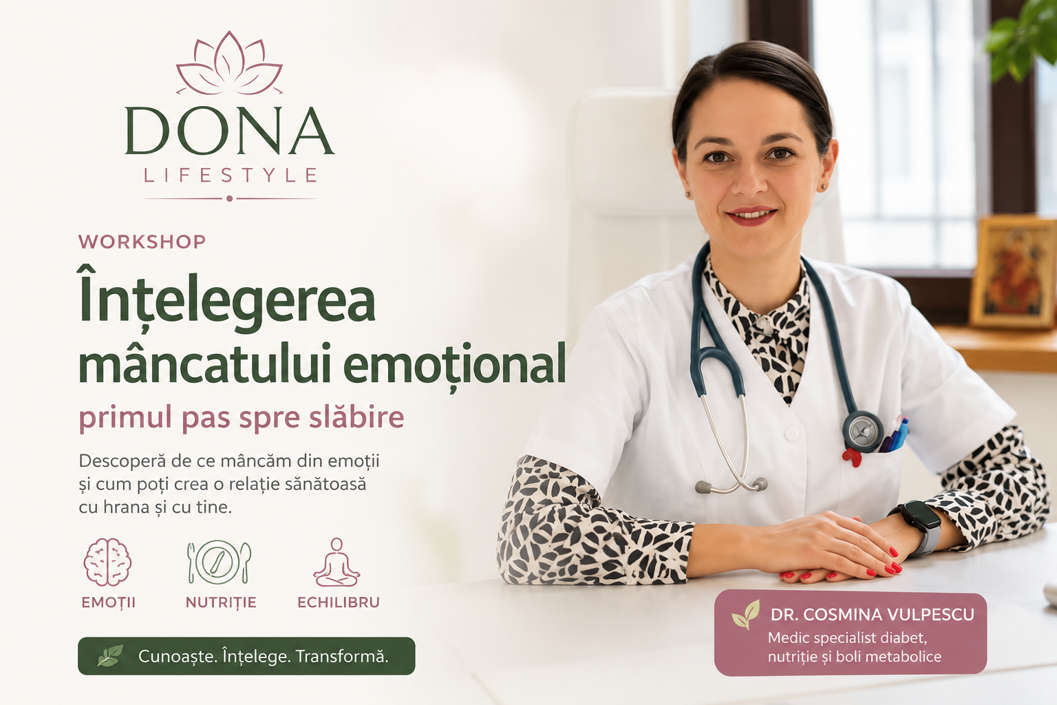 Mâncatul emoțional – primul pas spre o relație sănătoasă cu hrana | Dr. Cosmina Vulpescu