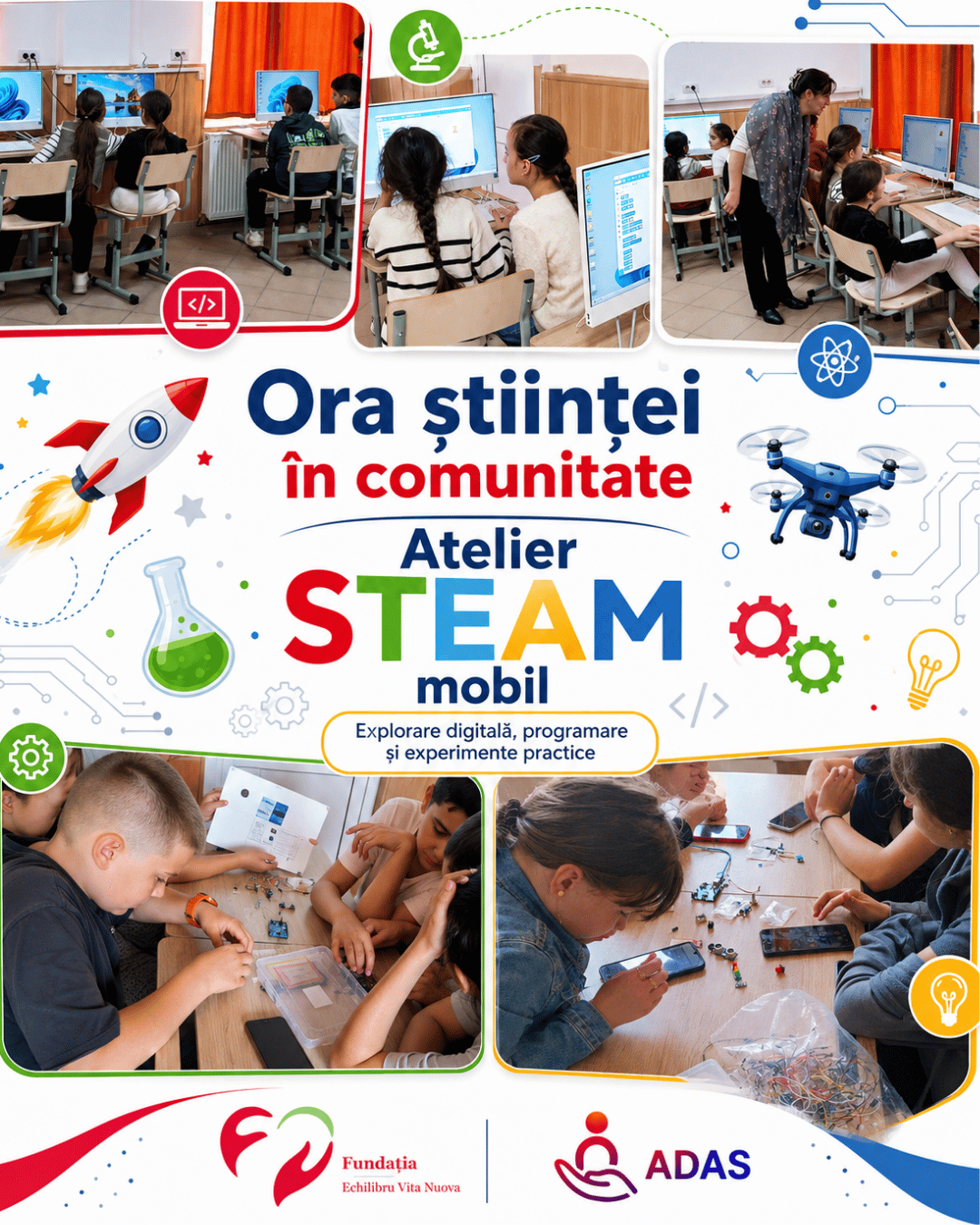 Ora științei în comunitate - atelier STEAM mobil