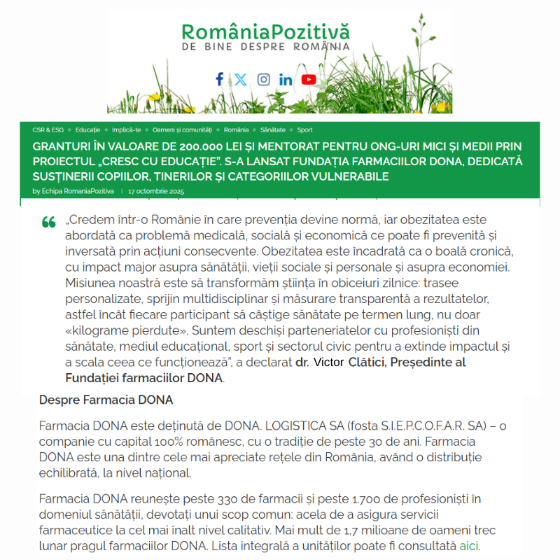 Imagine pentru articolul publicat de România Pozitivă